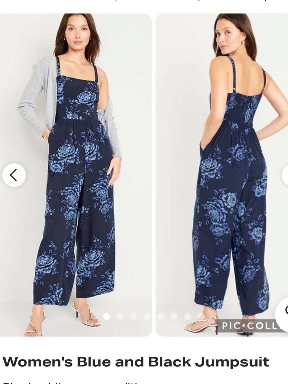 Old Navy Blue Floral Jumpsuit